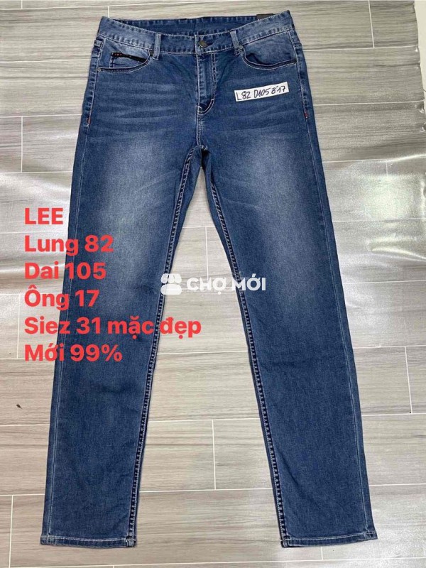 Quần jean nam LEE Jean xanh size 31