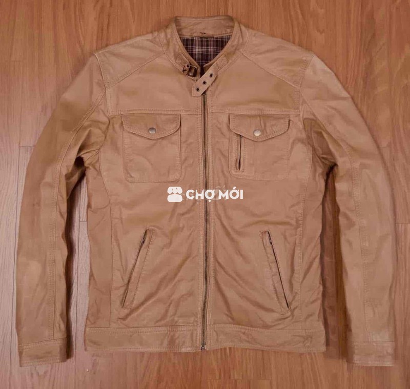 Áo da thật 100% chất da tự nhiên vàng bò mềm đẹp