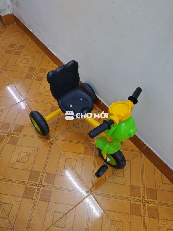 Xe đạp 3 bánh Vàng xanh cho trẻ em 2-5 tuổi