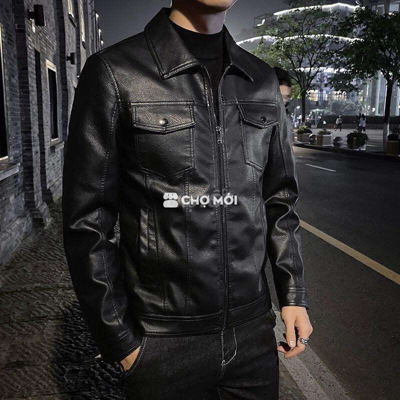 Áo khoác da PHL nam da tổng hợp