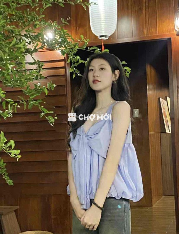 Áo Lovito Nữ Vải Xanh 2 kiểu