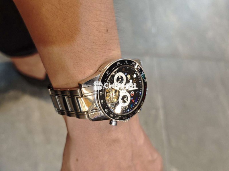 Đồng hồ cơ chính hãng J.Harrison có dây thép zin