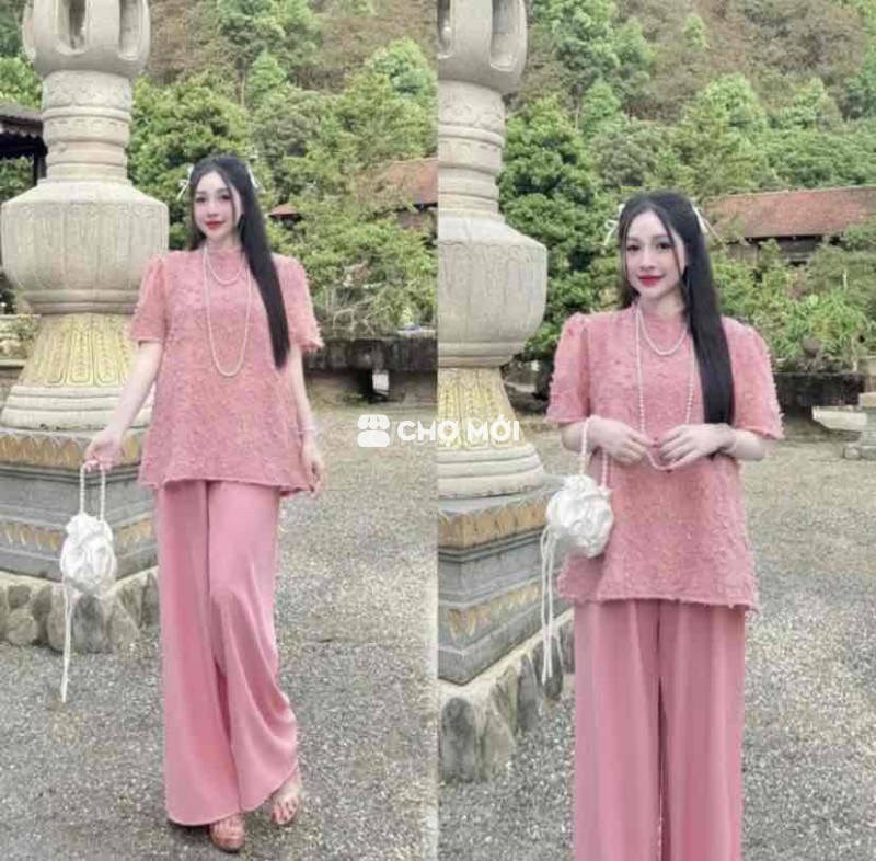 Đồ lam đi chùa Nữ Vải mềm mại size M