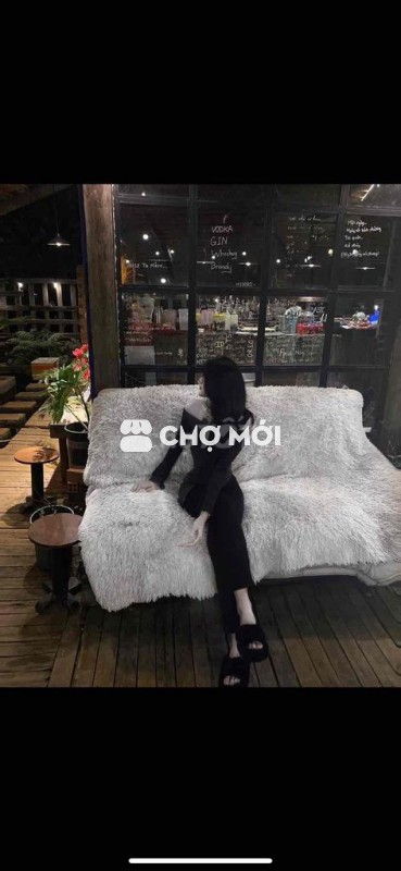 Áo khoác nữ len Đen Xám