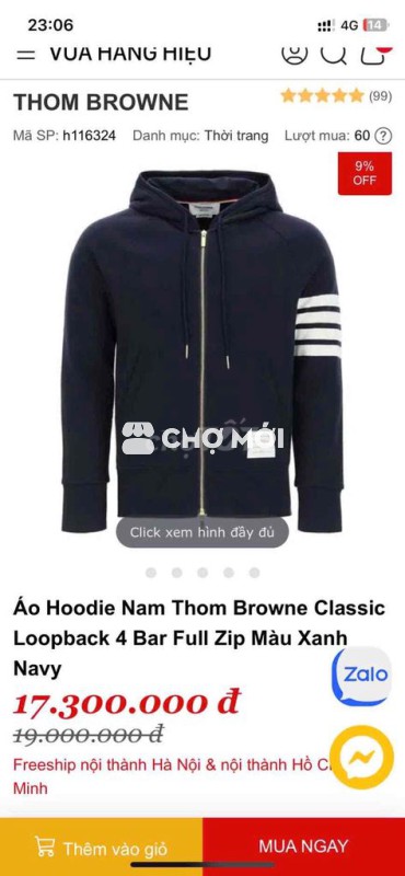 Áo hoodie Thom Browne Nam Nỉ size 2 Đã qua sử dụng