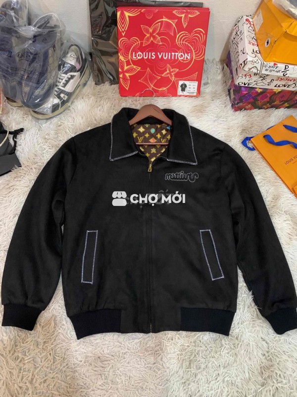 Áo khoác Louis Vuitton Nỉ dạ Đen Nam size L