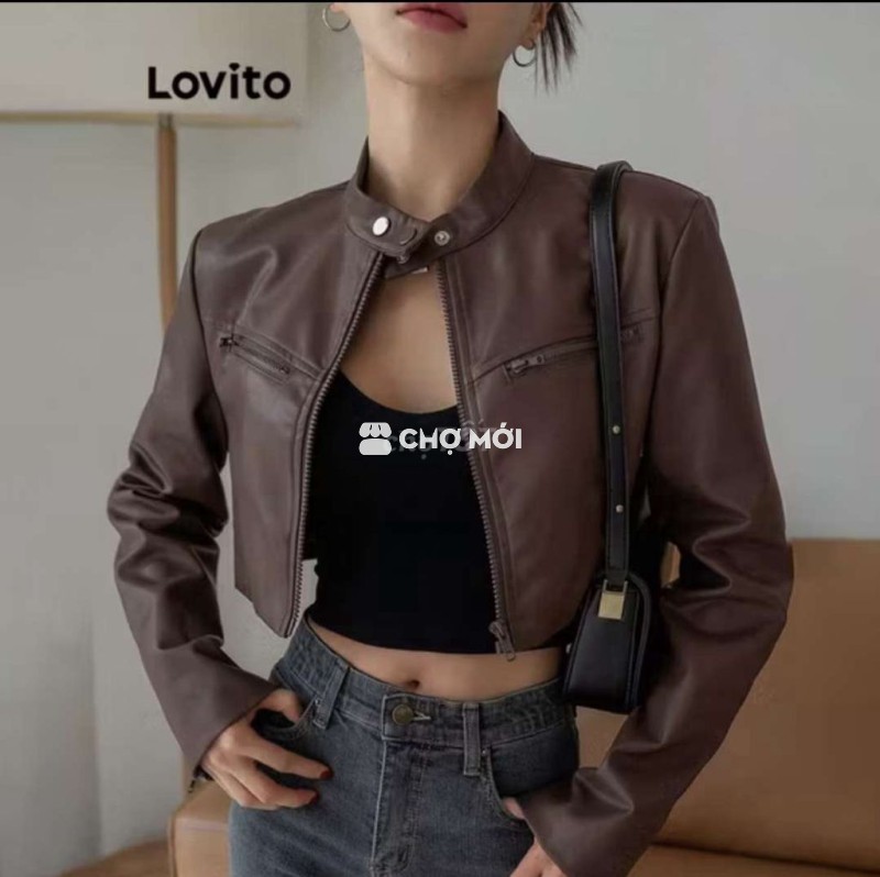 Áo khoác Lovito Nữ Da size M