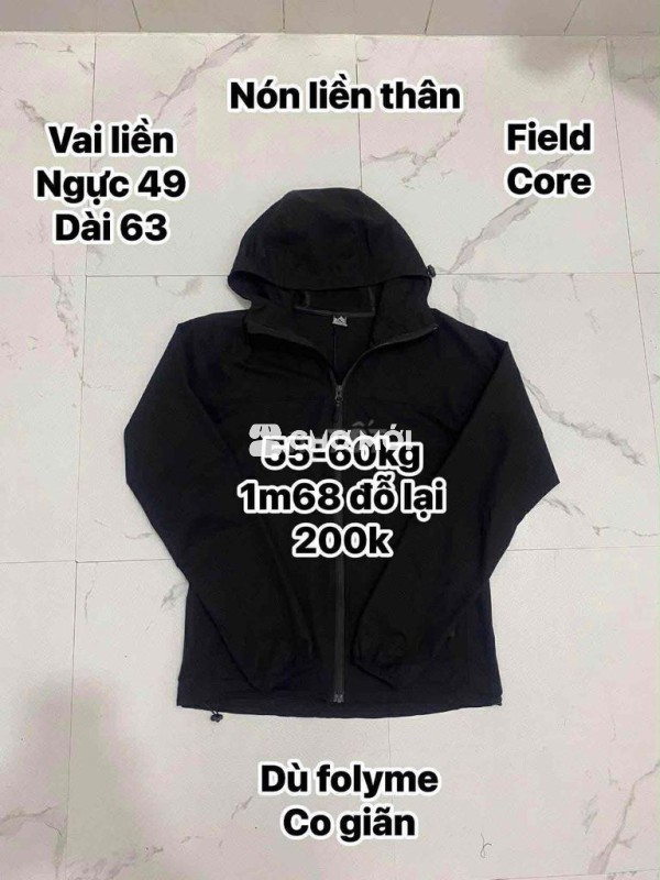 Áo khoác Field Core dù polyme co giãn nam size M