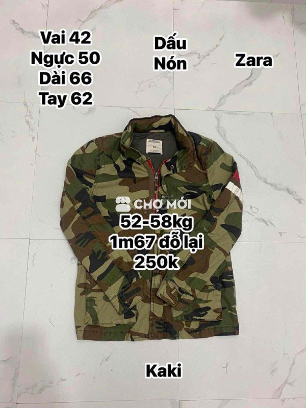 Áo khoác Zara Kaki nam XS