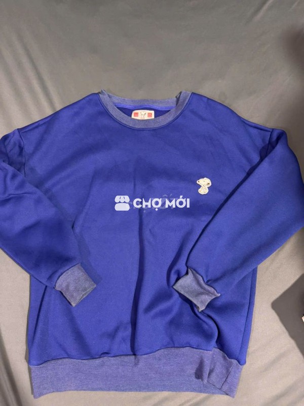 Áo nỉ Uniqlo vải nỉ Xanh tím