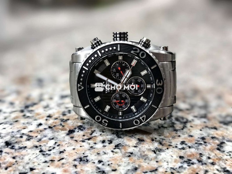 Đồng hồ Technos 43mm Thép không gỉ Bạc Nam