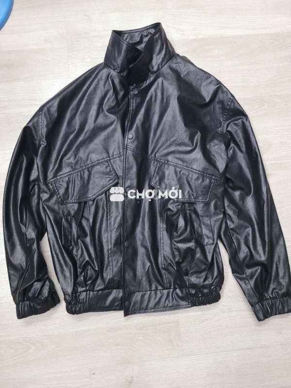 Áo khoác da nam da đen 60-68kg
