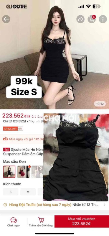 Đầm body nữ co giãn size S