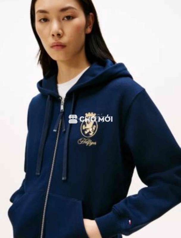 Áo hoodie Tommy Hilfiger Crest Zip Nữ size M