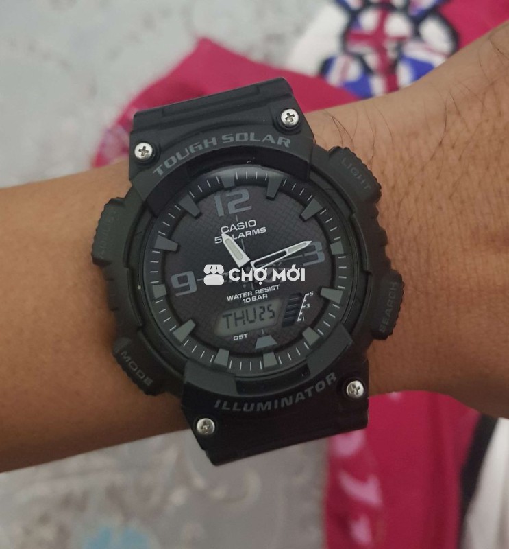 Casio Đồng hồ Nam Đen Nhựa 44mm