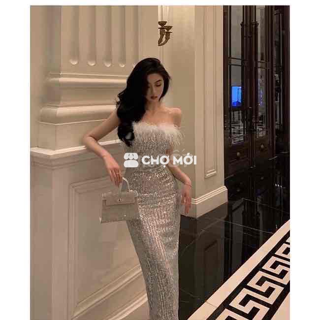 Đầm dạ hội Nữ Kim tuyến Bạc