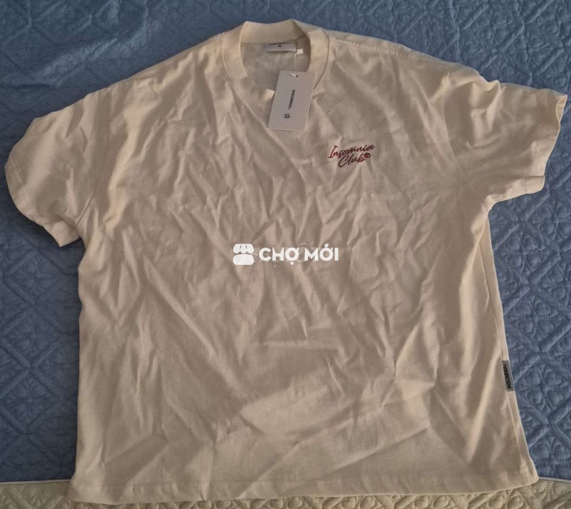 Áo thun Boxy form rộng XL Trắng kem