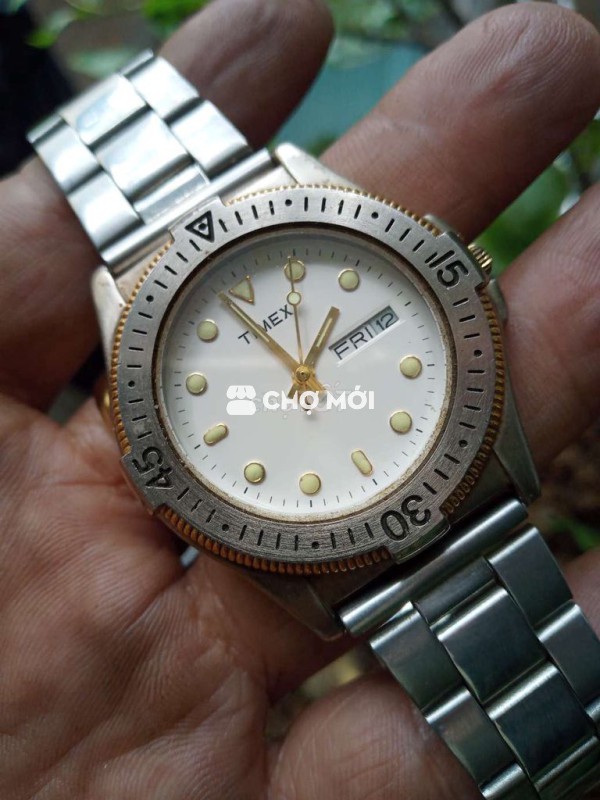 Đồng hồ Timex Thép không gỉ Bạc Vàng
