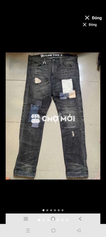 Quần jean nam SURVIVAL & CO Đen size 34-36 Mới