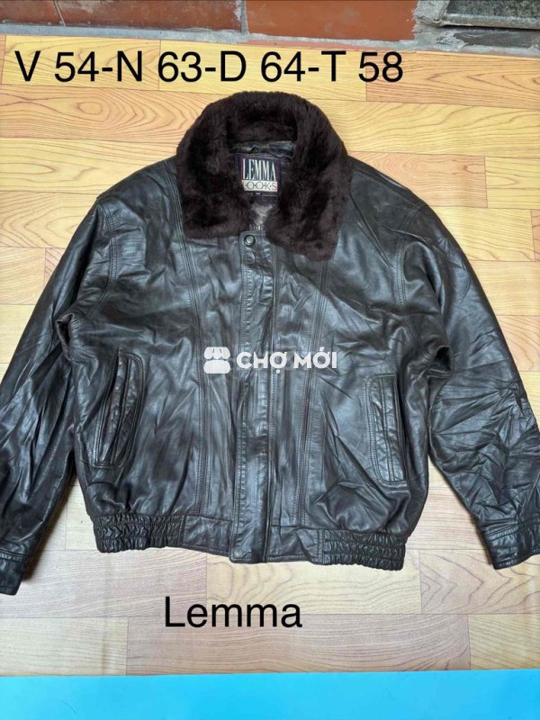 Áo khoác da Lemna Looks nam da cừu nâu