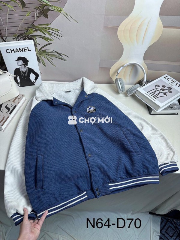 Áo khoác bomber vải nhung tăm