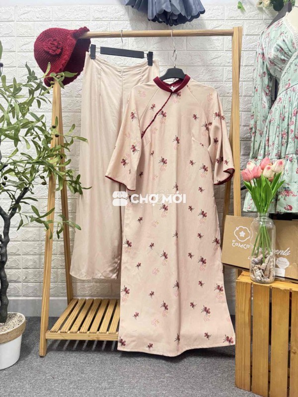 Áo dài Nữ Hồng nhạt size L