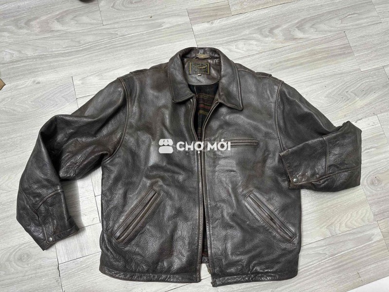 Áo khoác da Crocodile Nam Nâu