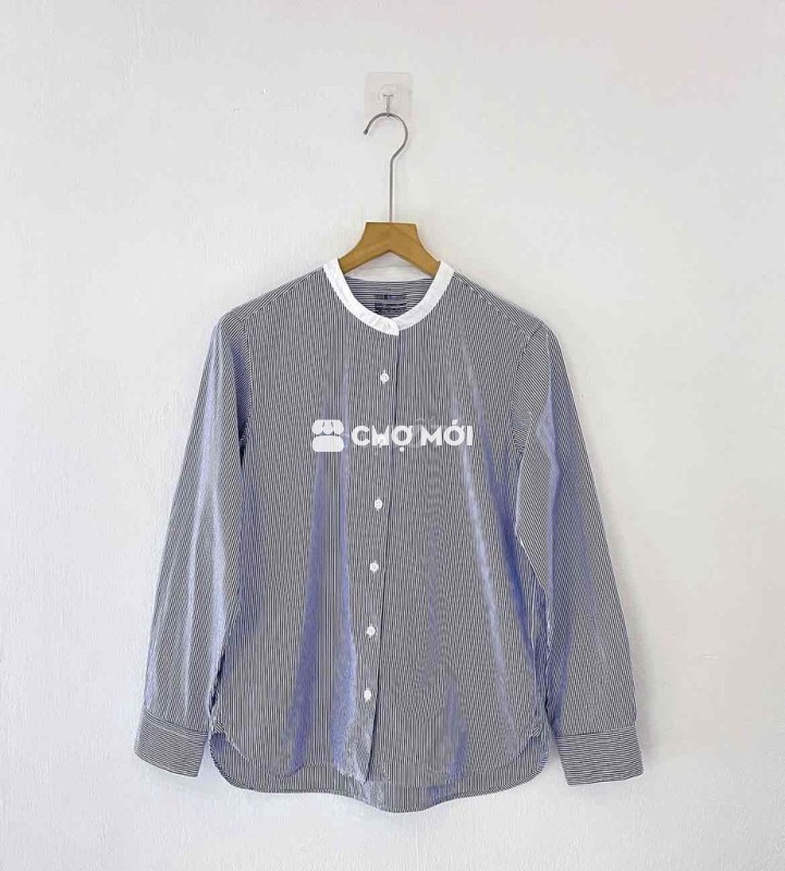 Áo sơ mi Muji Sô sọc kẻ xanh