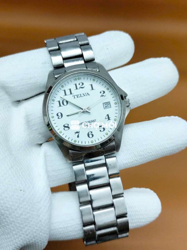 Đồng hồ Telva Nam Thép Bạc