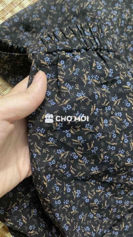 chân váy dài - Nhật vintage - màu nâu hoa nhí size