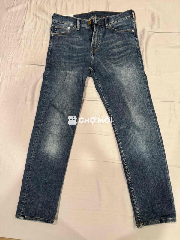 Quần bò H&M nam Slim Fit xanh size 30