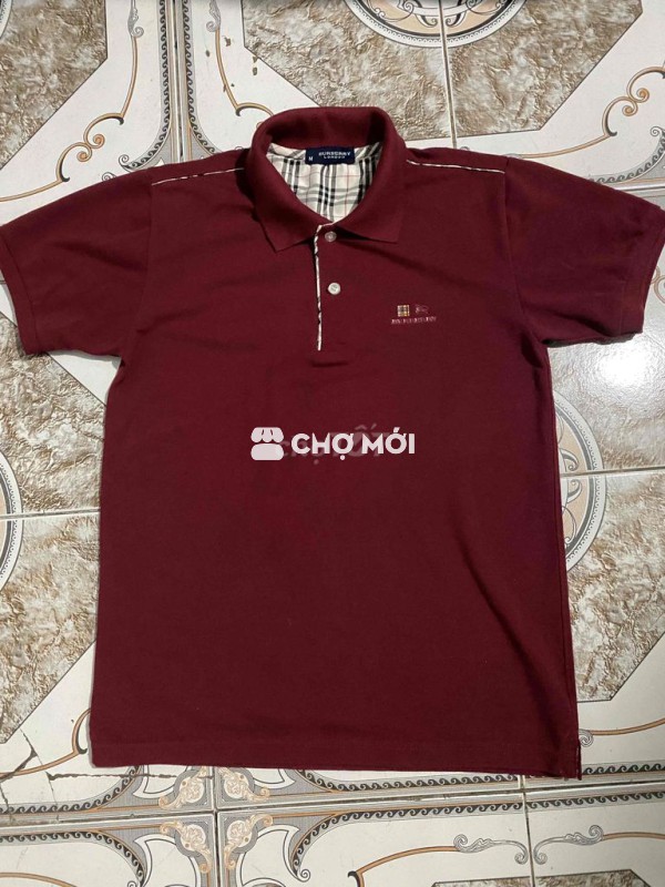 Áo polo Burberry nam Đỏ đô size M