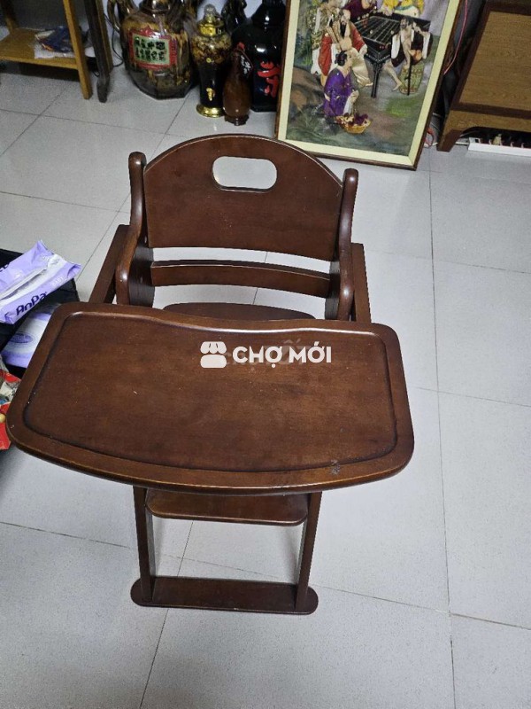 Ghế ăn dặm gỗ Nâu