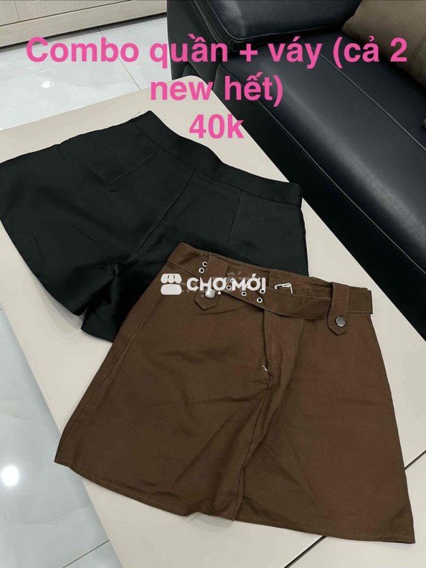 combo 2 quần + váy NEW