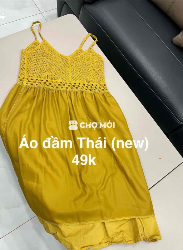 Đầm Thái nữ Vàng Freesize Mới