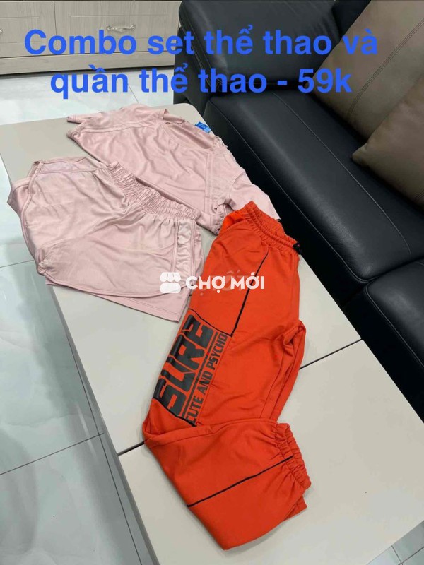 combo set bộ thể thao + quần dài NEW