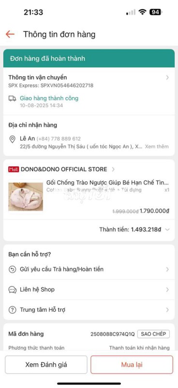 Gối chống trào ngược Dono&Dono