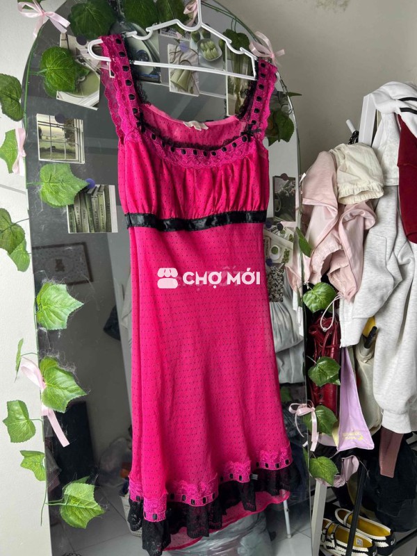 Váy ngủ Eblin Nữ Hồng size S và L