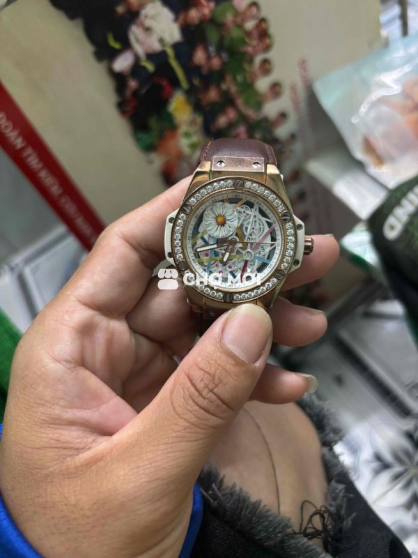 Đồng hồ Hanboro Nữ dây da Nâu