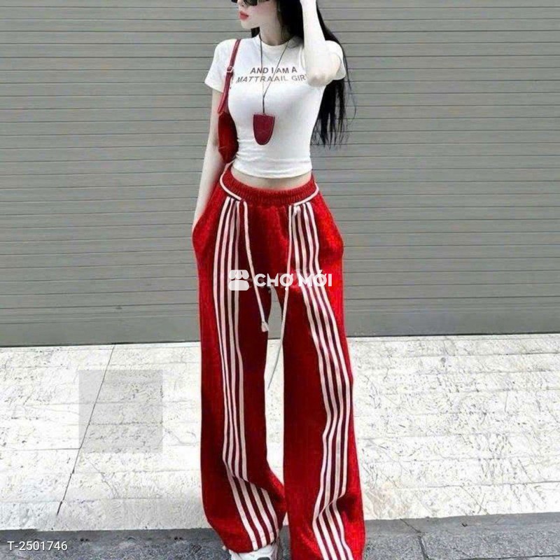 Quần ống rộng Nữ Vải tacta Freesize