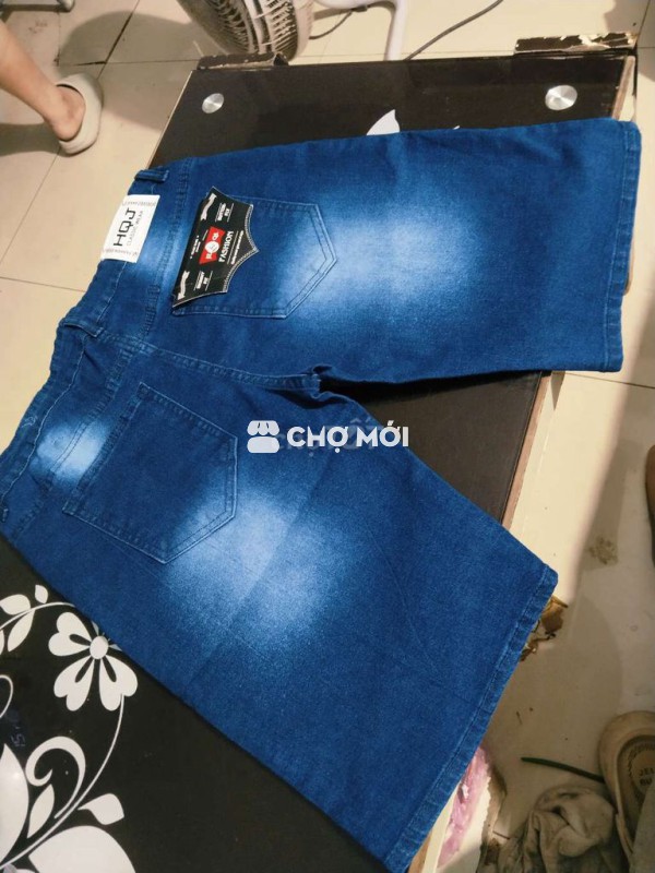 Quần short nam Jean màu Xanh