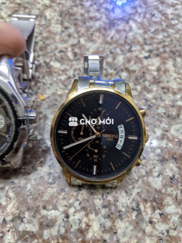 Đồng hồ NIBOSI Nam Kim loại Vàng Đen