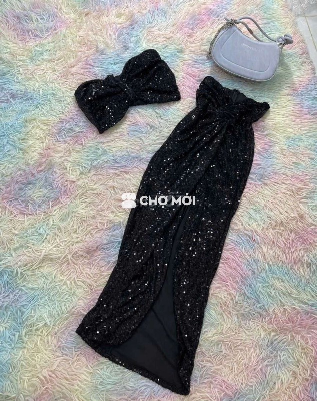 Đầm dạ hội Nữ Kim sa Đen