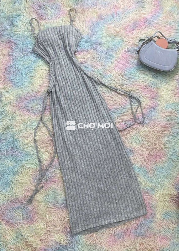 Đầm nữ len gân dáng ôm co giãn tốt