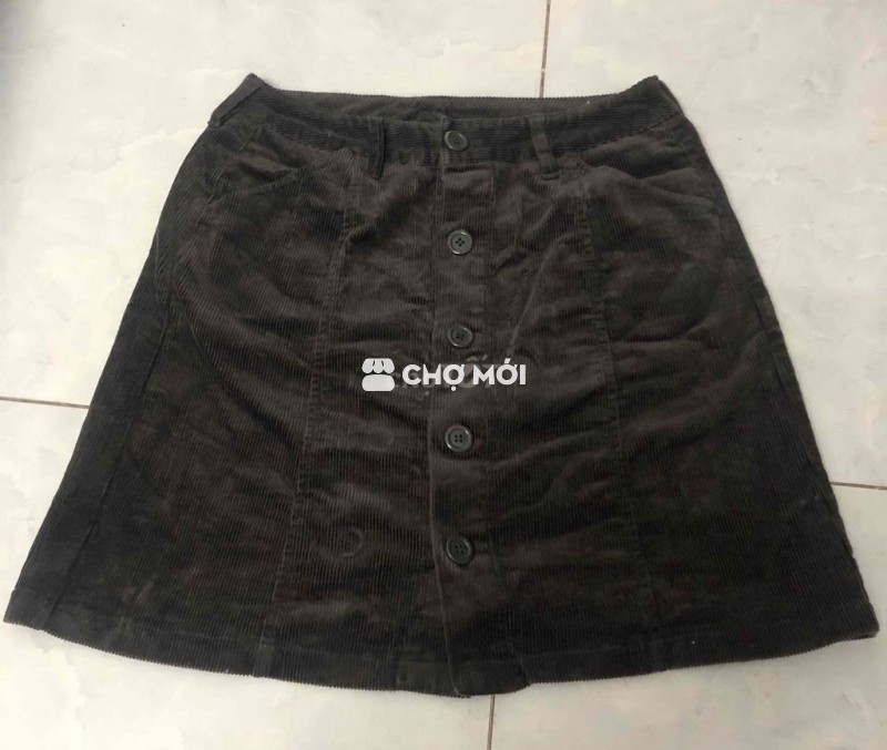 Chân váy chữ A Nhung tăm Nữ size M