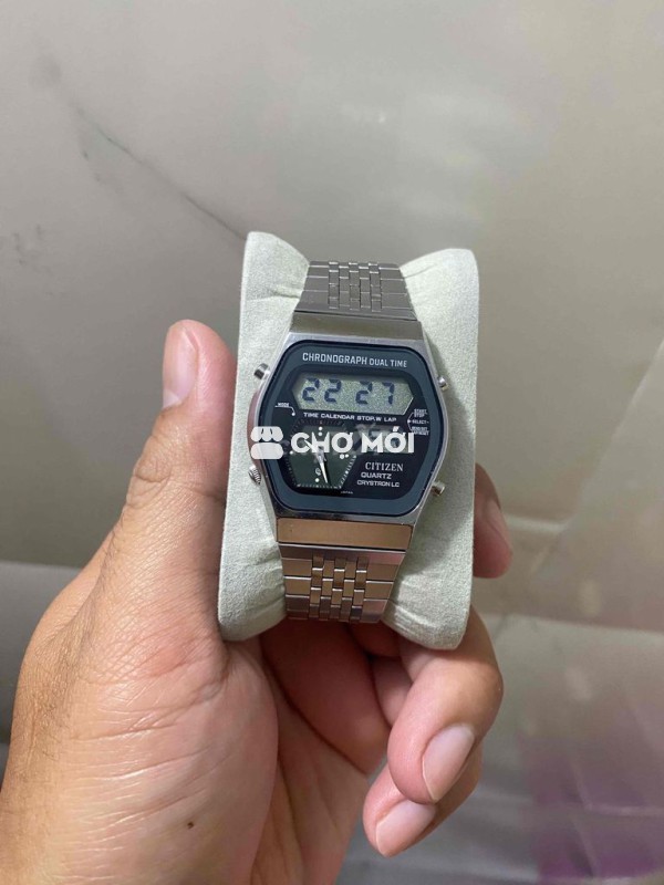 Đồng hồ Citizen Nam Crystron LC Ana/digi hiếm