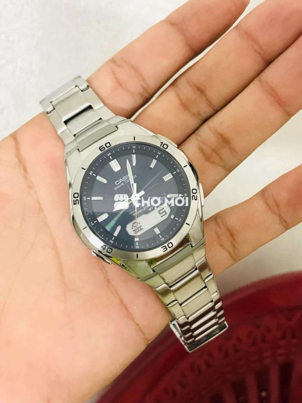 Đồng hồ Casio Wave Ceptor M640 Nam Bạc