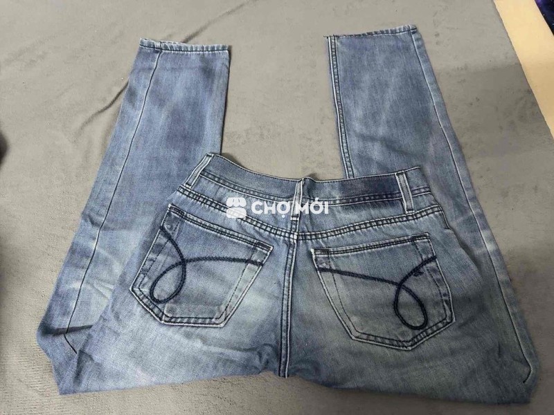 Quần jean nam nữ vải bò size 29 Xanh dương