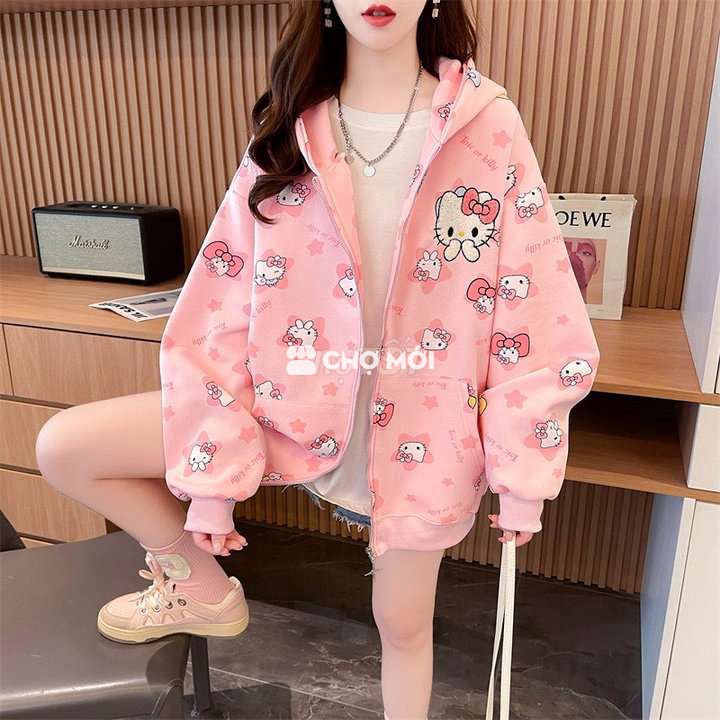 Áo khoác hoodie Nỉ cotton Unisex