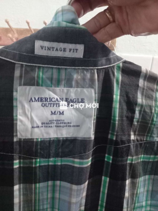 Áo sơ mi American Eagle nam vải kẻ sọc size M